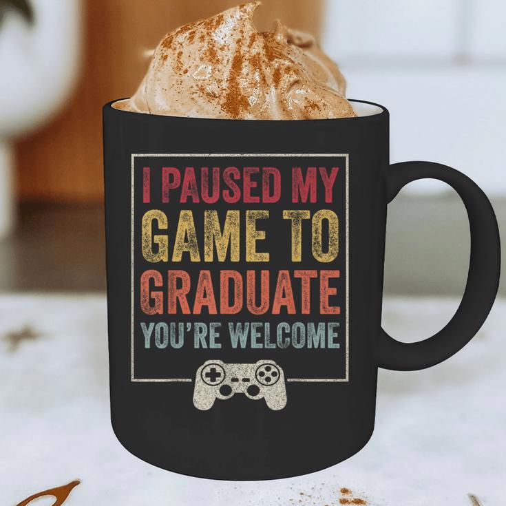 I Paused My Game To Graduate Gamer Graduation Men Boys Graphic Print Coffee Mug