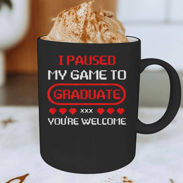 I Paused My Game To Graduate Graduation Graphic Print Coffee Mug