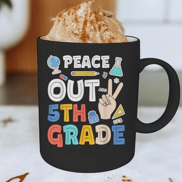 Peace Out 5th Grade Fifth Grade Graduation T-Shirt Graphic Print Coffee Mug