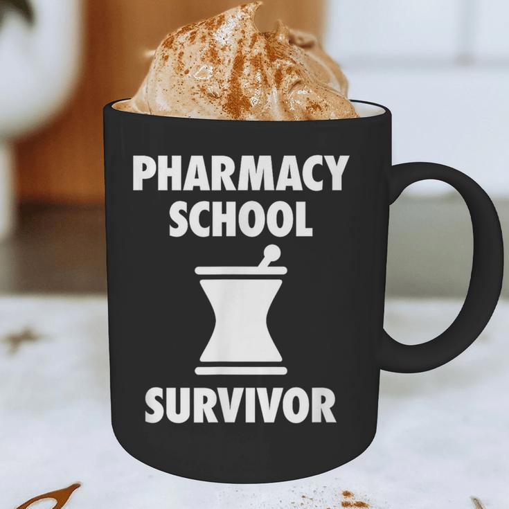 Pharmacy School Survivor PharmD Graduation T-Shirt Graphic Print Coffee Mug