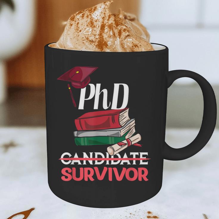 PhD PhD Graduation Gifts PhD Survivor T-Shirt Graphic Print Coffee Mug