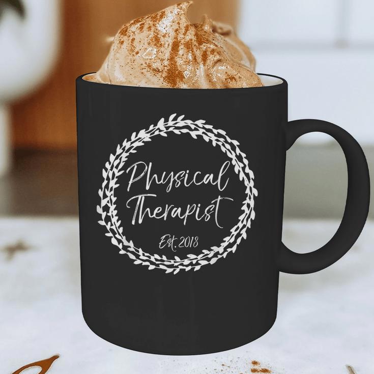 Physical Therapist Est 2018 Shirt Therapy Graduation Graphic Print Coffee Mug