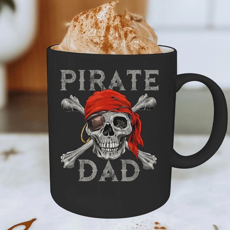 Pirate Dad Shirt Jolly Roger Crossbones Skull Halloween Graphic Print Coffee Mug