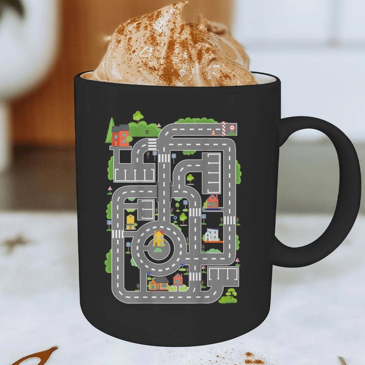 Play Cars On Dad's Back Shirt Kids And Fathers Play Graphic Print Coffee Mug