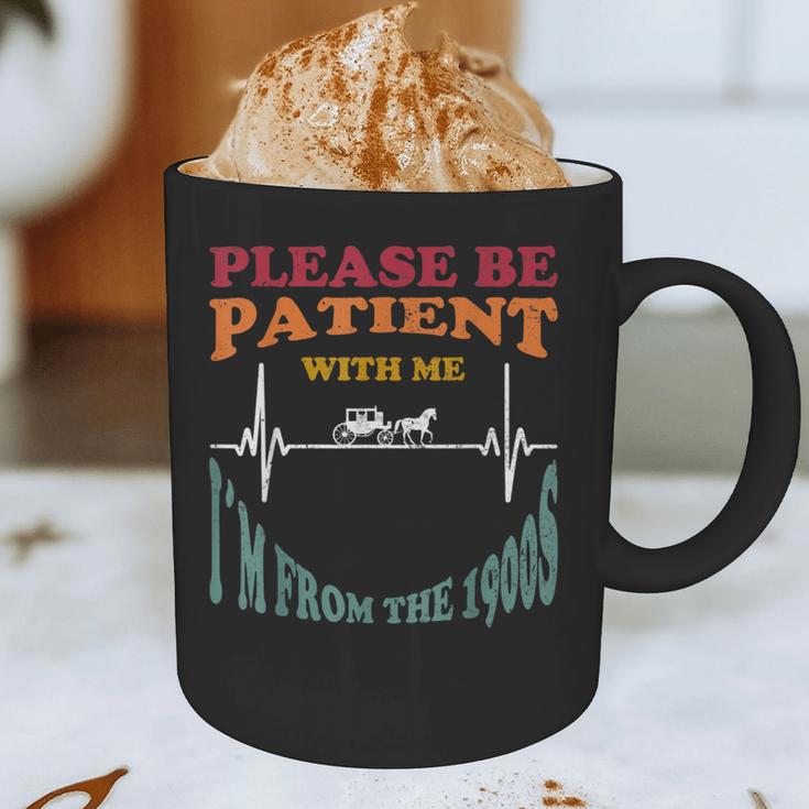 Please Be Patient With Me I'm From The 1900s Heart Beat Graphic Print Coffee Mug