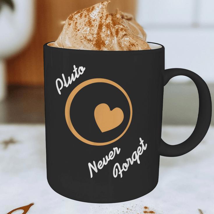 Pluto Never Forget Space Nostalgia Planetary Humor Graphic Print Coffee Mug