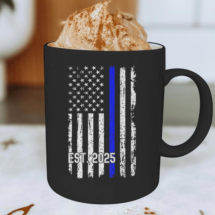 Police Graduation Est 2025 Back Print Police Academy Vintage Graphic Print Coffee Mug