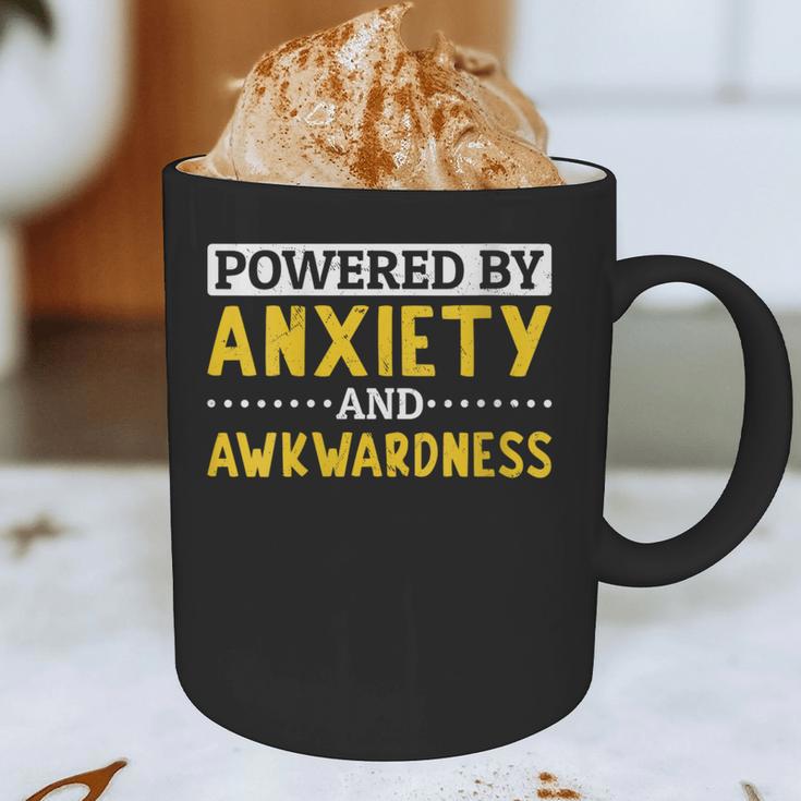 Powered By Anxiety And Awkwardness Social Anxiety Introverts Graphic Print Coffee Mug Powered By Anxiety And Awkwardness Social Anxiety Introverts Graphic Print Coffee Mug