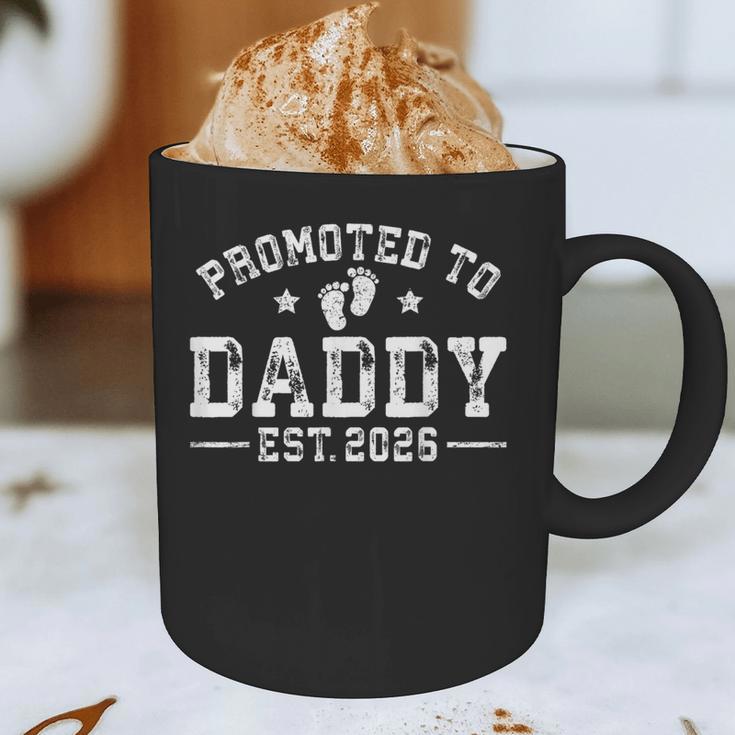 Promoted To Daddy Est 2026 1st Time Dad New Daddy Graphic Print Coffee Mug