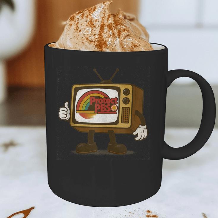 Protect PBS 80s Nostalgia Television Shirt Graphic Print Coffee Mug