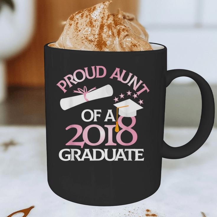 Proud Aunt Of a 2018 Graduate Auntie Graduation Graphic Print Coffee Mug