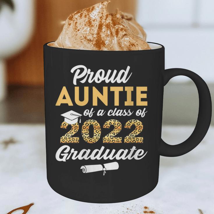Proud Auntie Of 2022 Graduate Class 2022 Graduation Leopard Graphic Print Coffee Mug