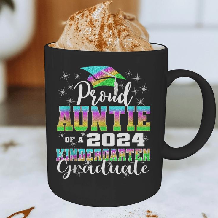 Proud Auntie Of Kindergarten Graduate 2024 Graduation Auntie Graphic Print Coffee Mug