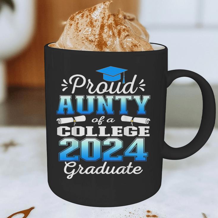 Proud Aunty Of 2024 College Graduate Family 24 Graduation Graphic Print Coffee Mug