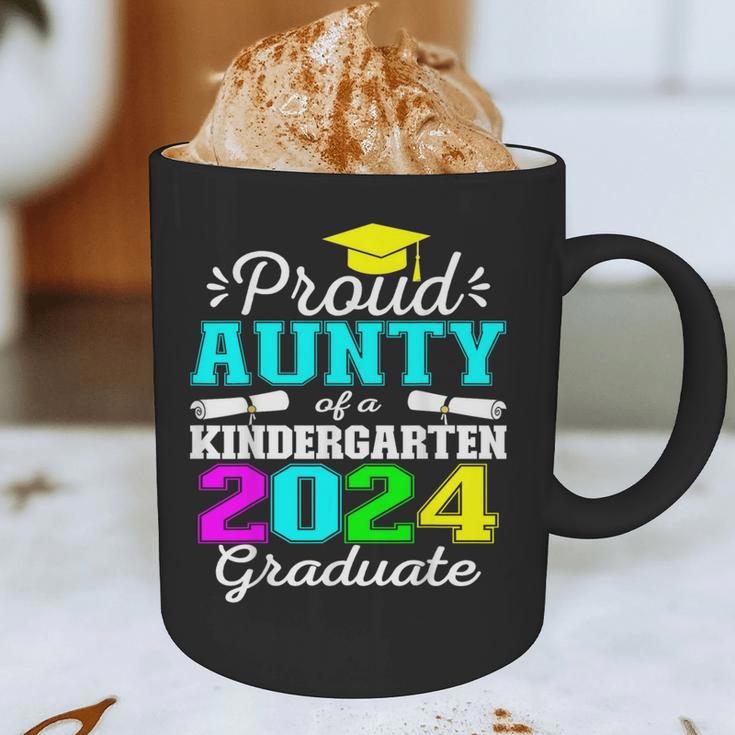 Proud Aunty Of Kindergarten Graduate 2024 Graduation Aunty Graphic Print Coffee Mug