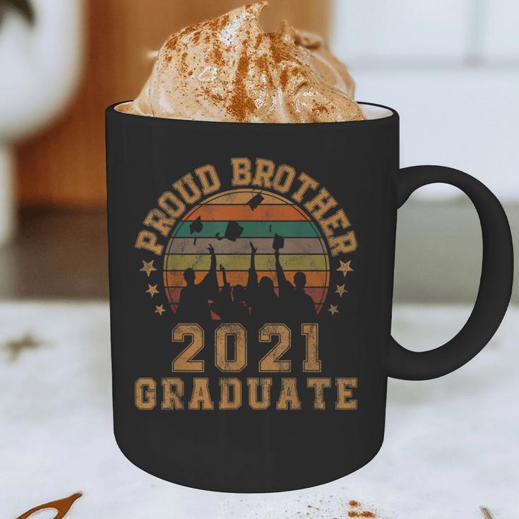 Proud Brother Of 2021 Graduate Senior 21 Vintage Graduation Graphic Print Coffee Mug