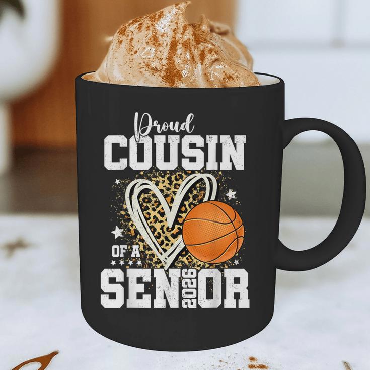 Proud Cousin Of A 2026 Senior Basketball Graduation Leopard Graphic Print Coffee Mug