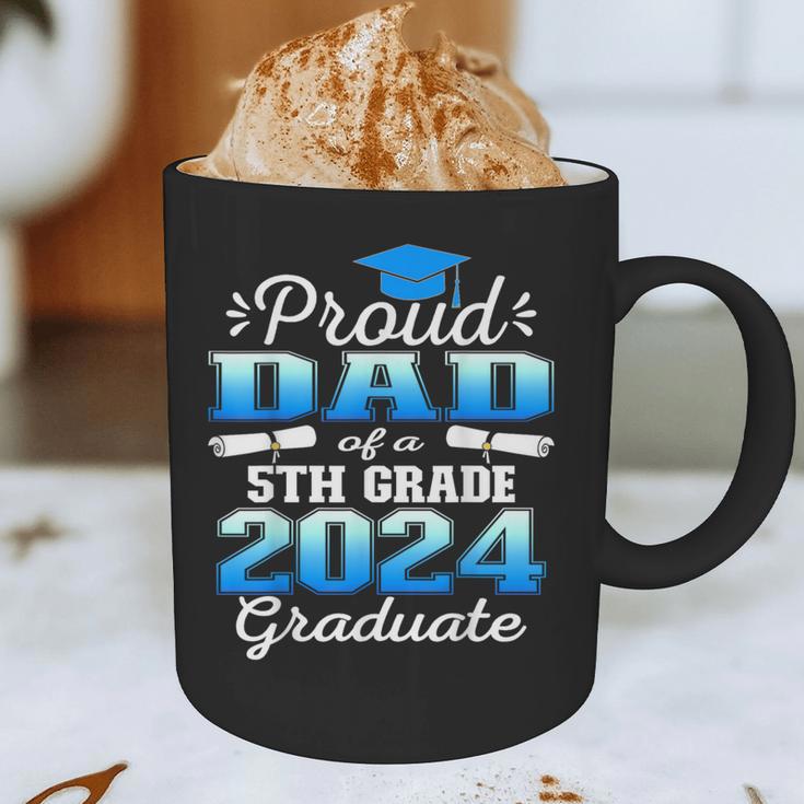 Proud Dad Of 5th Grade Graduate 2024 Elementary Graduation Graphic Print Coffee Mug