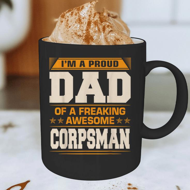 Proud Dad Of Awesome Corpsman Father's Day Graphic Print Coffee Mug