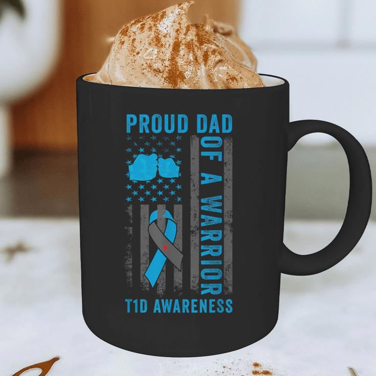 Proud Dad Of A T1D Warrior Type 1 Diabetes Awareness Graphic Print Coffee Mug