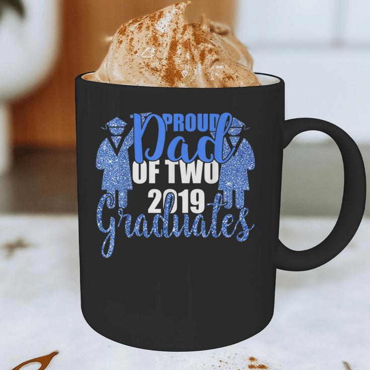 Proud Dad Of Two 2019 Graduates Twin Papa Graduation Graphic Print Coffee Mug