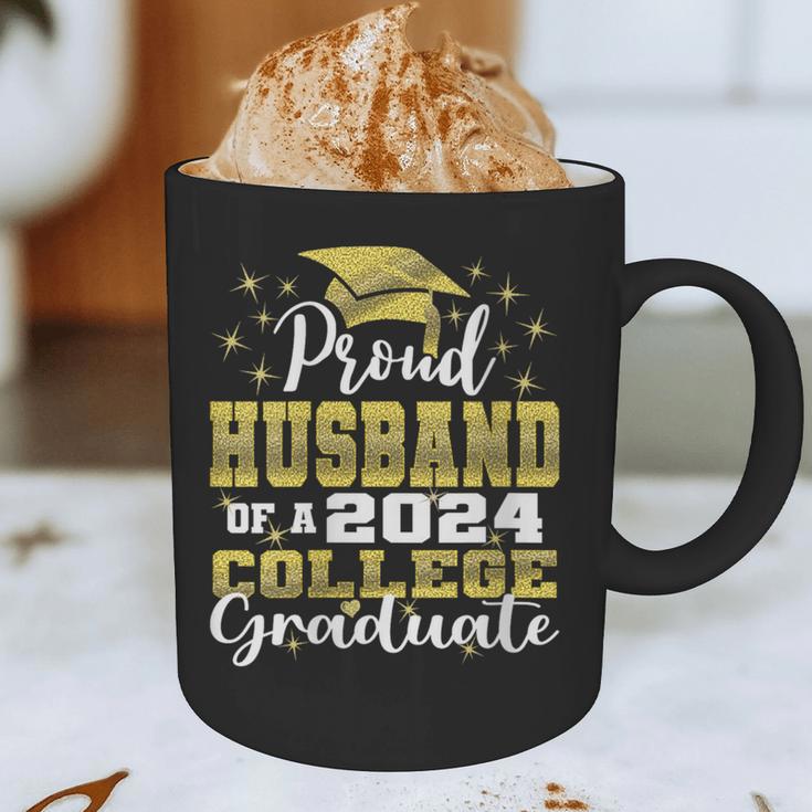 Proud Husband Of 2024 College Graduate Family 24 Graduation Graphic Print Coffee Mug