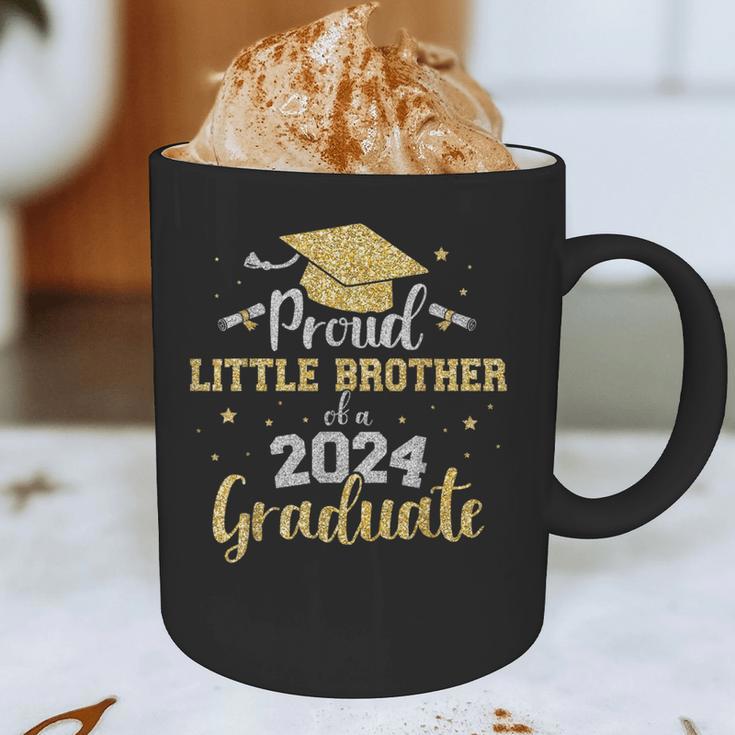 Proud Little Brother Class 2024 Graduate Senior Graduation Graphic Print Coffee Mug