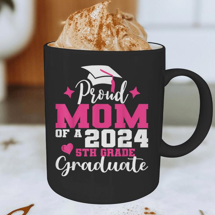Proud Mom Of 2024 5th Grade Graduate Mother Graduation Graphic Print Coffee Mug