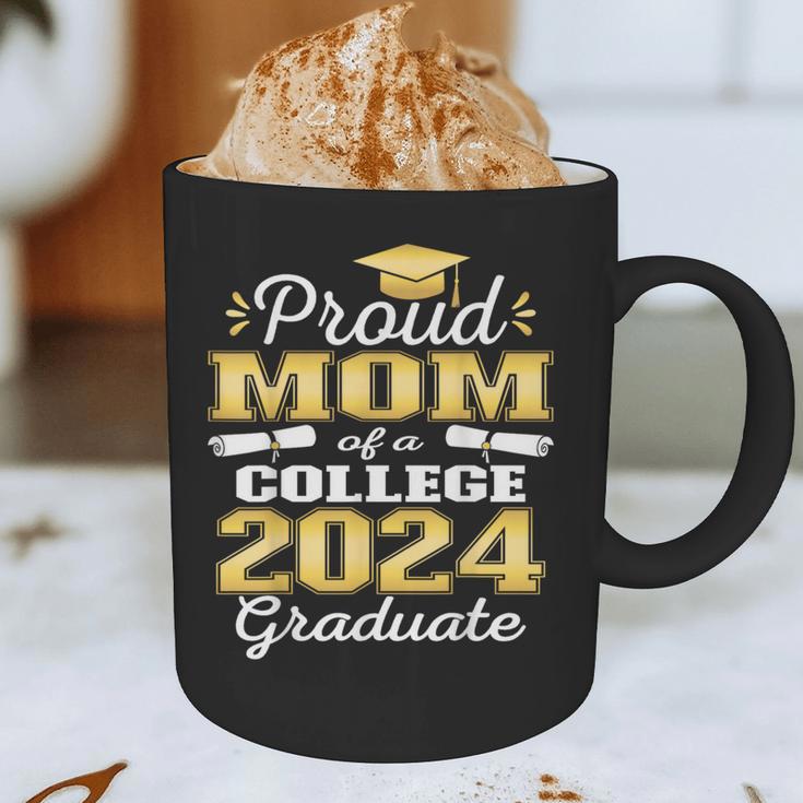 Proud Mom Of 2024 College Graduate Family 24 Graduation Graphic Print Coffee Mug