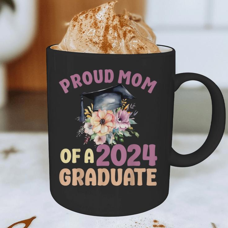 Proud Mom Of a 2024 Graduate Floral Flower Family Graduation Graphic Print Coffee Mug