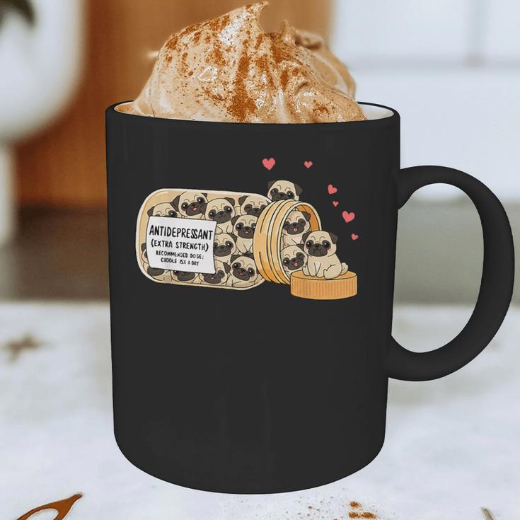 Pug Anti Depressant Mom Dad Kids Graphic Print Coffee Mug Pug Anti Depressant Mom Dad Kids Graphic Print Coffee Mug