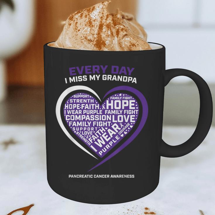 Purple In Memory Of My Grandpa Pancreatic Cancer Awareness Graphic Print Coffee Mug