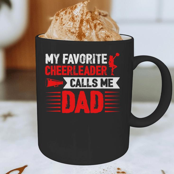Red Cheer Dad Family Father Cheerleader Squad Graphic Print Coffee Mug