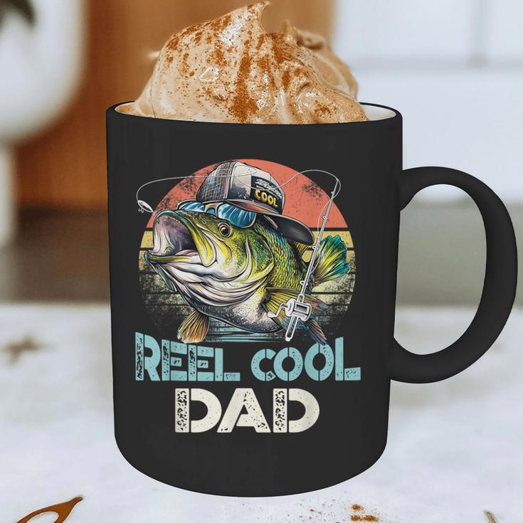 Reel Cool Dad Fishing Vintage Retro Father's Day Graphic Print Coffee Mug