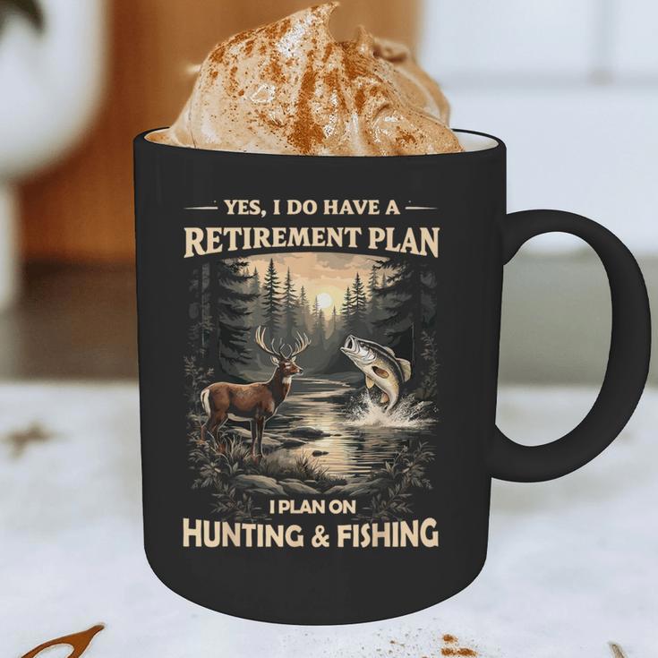 Retirement Plan On Hunting & Fishing Fisherman Hunter Dad Graphic Print Coffee Mug