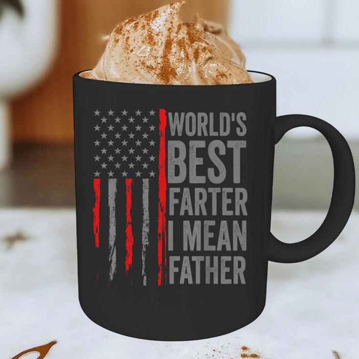 Retro Dad World's Best Farter I Mean Father Vintage Flag Usa Graphic Print Coffee Mug