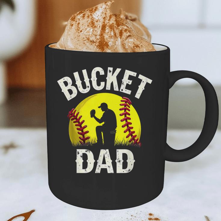 Retro Daddy Bucket Dad Softball Girl Graphic Print Coffee Mug Retro Daddy Bucket Dad Softball Girl Graphic Print Coffee Mug