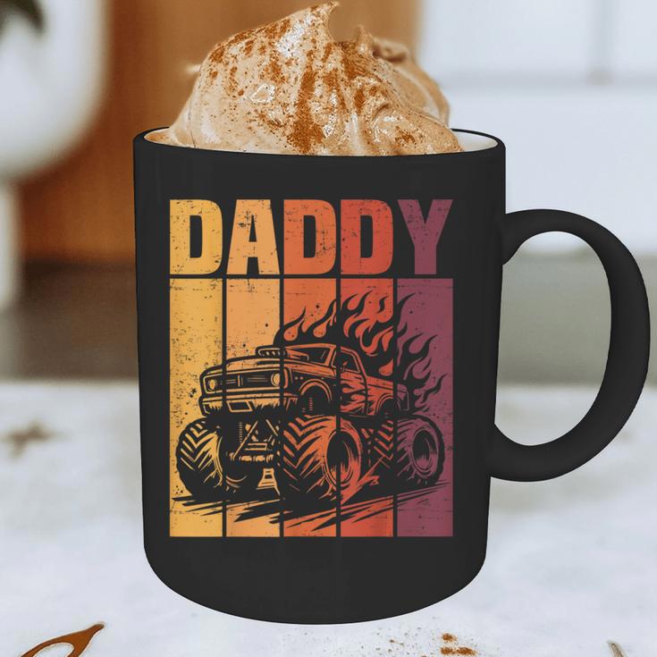 Retro Monster Truck Daddy Matching Family Birthday Party Graphic Print Coffee Mug
