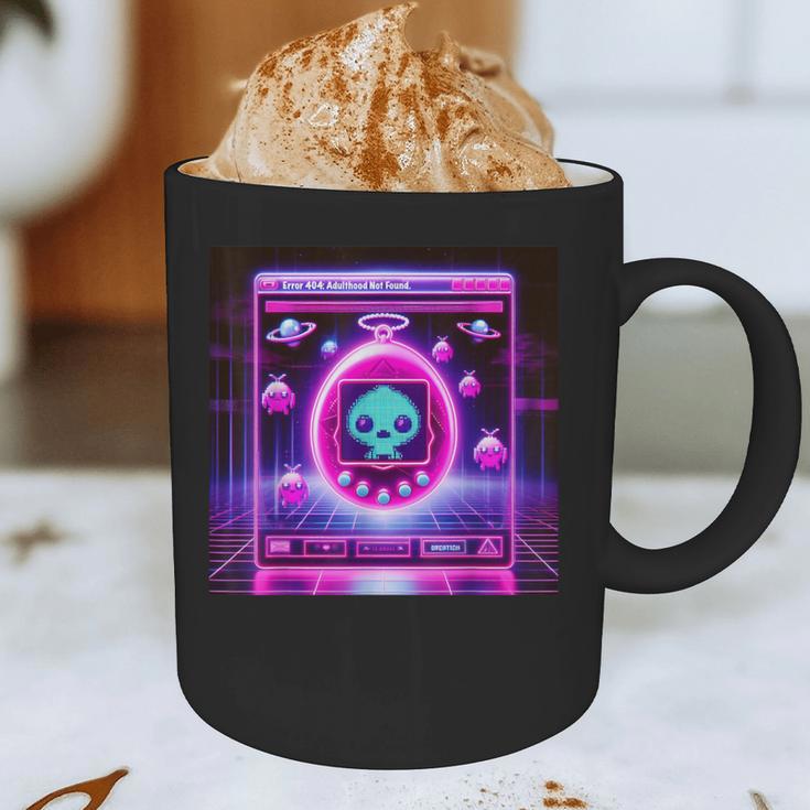 Retro Nostalgia Vaporwave- Error 404 Graphic Print Coffee Mug