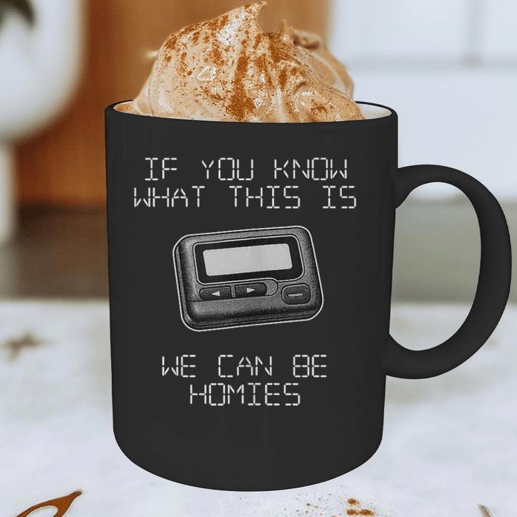 Retro Pager 90s Nostalgia Graphic Print Coffee Mug