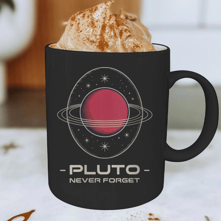 Retro Pluto Never Forget Classic Planet Pluto Nostalgia Graphic Print Coffee Mug