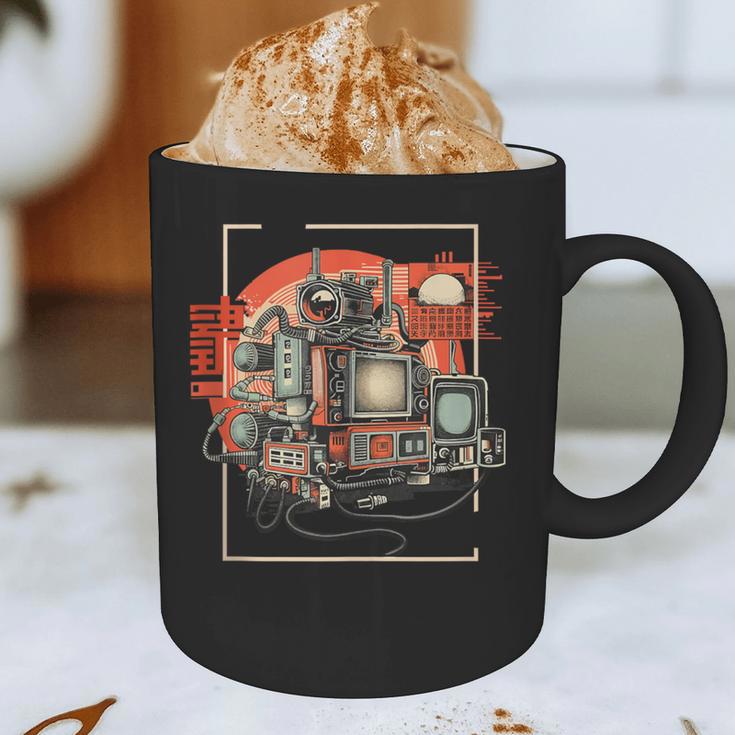 Retro Tech Stack 80s 90s Nostalgia Analog TV Cameras Graphic Print Coffee Mug Retro Tech Stack 80s 90s Nostalgia Analog TV Cameras Graphic Print Coffee Mug