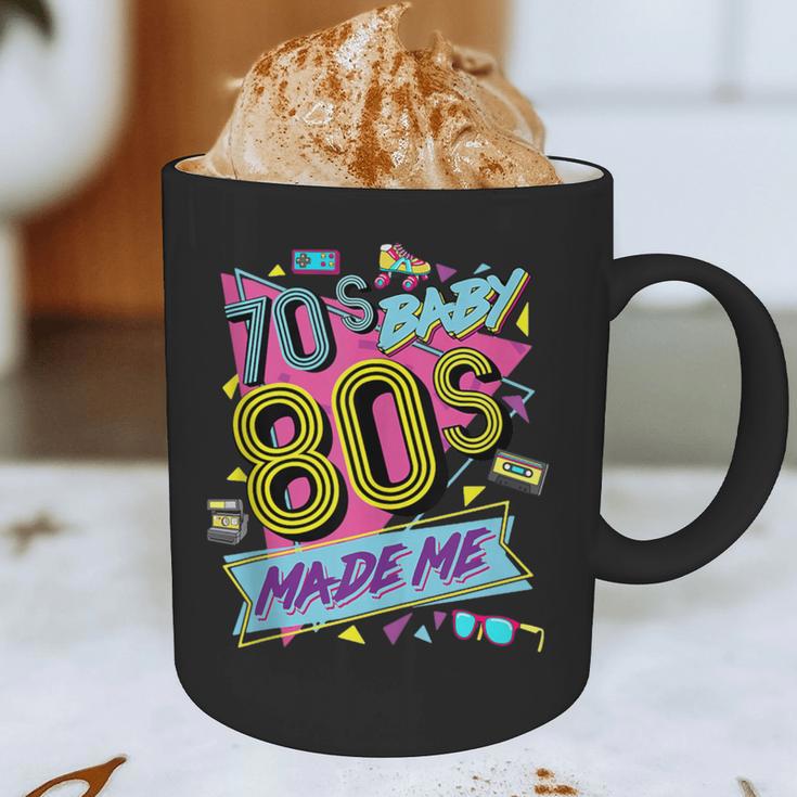 Retro Vintage 70's Baby 80's Made Me Nostalgia Classic Graphic Print Coffee Mug