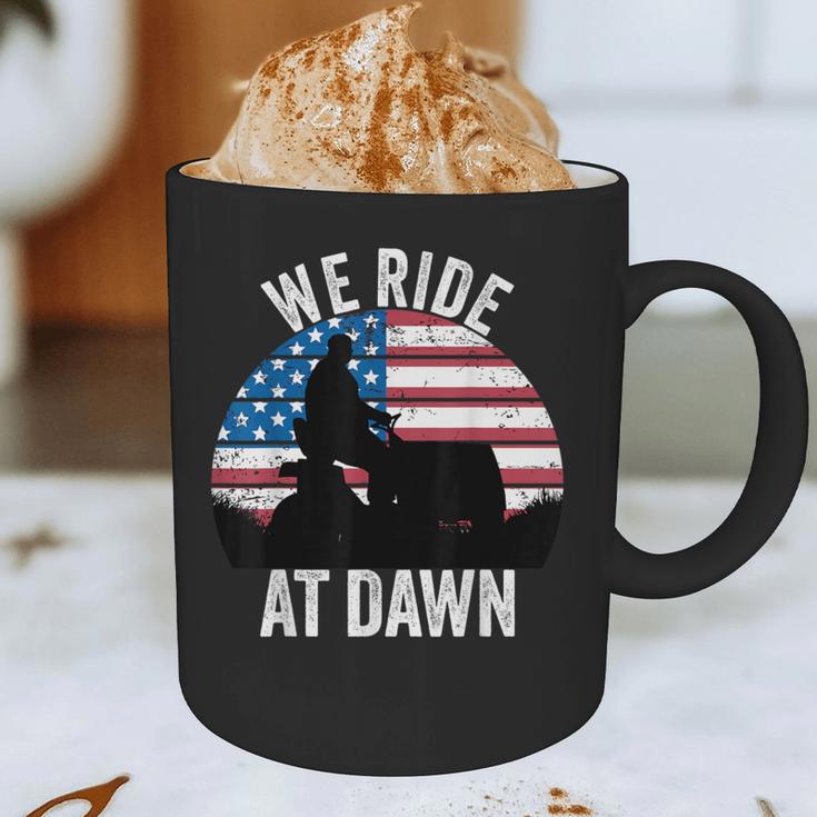 We Ride At Dawn Lawnmower Lawn Mowing Dad Vintage Men Graphic Print Coffee Mug We Ride At Dawn Lawnmower Lawn Mowing Dad Vintage Men Graphic Print Coffee Mug
