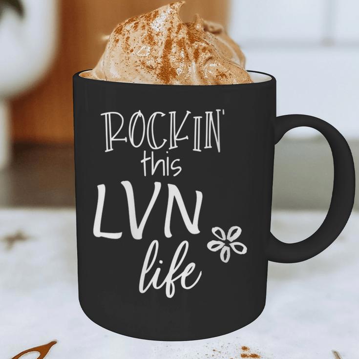 Rockin This Life Cute LVN Graphic For Nurse Graduation Graphic Print Coffee Mug