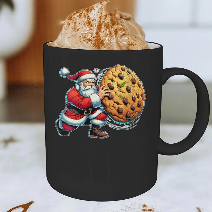 Santa Holding Cookie Xmas Baker Introvert Christmas Graphic Print Coffee Mug Santa Holding Cookie Xmas Baker Introvert Christmas Graphic Print Coffee Mug