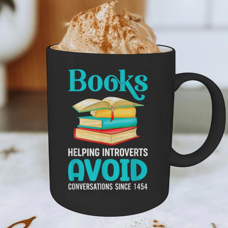 Sarcastic Books Anti Social Introvert Book Conversation Graphic Print Coffee Mug