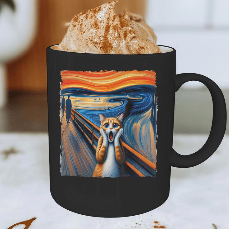 The Scream Cat Parody For Kitty Cat Lover Cat Mom Cat Dad Graphic Print Coffee Mug
