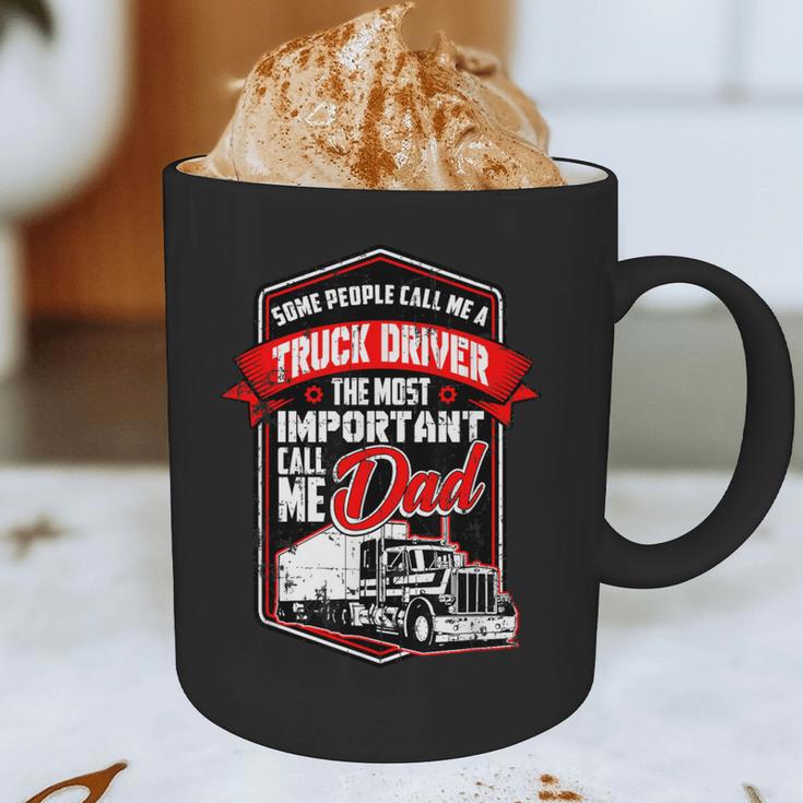 Semi Truck Driver For Truckers And Dads Small Graphic Print Coffee Mug