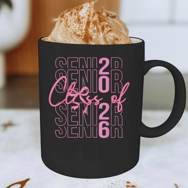 Senior Class Of 2026 Coquette Bow Graduation 2026 Girl Women Graphic Print Coffee Mug